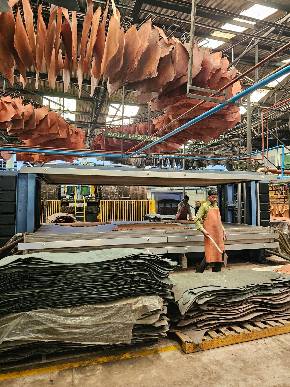 Quality inspection during hand-stitching at Kings International