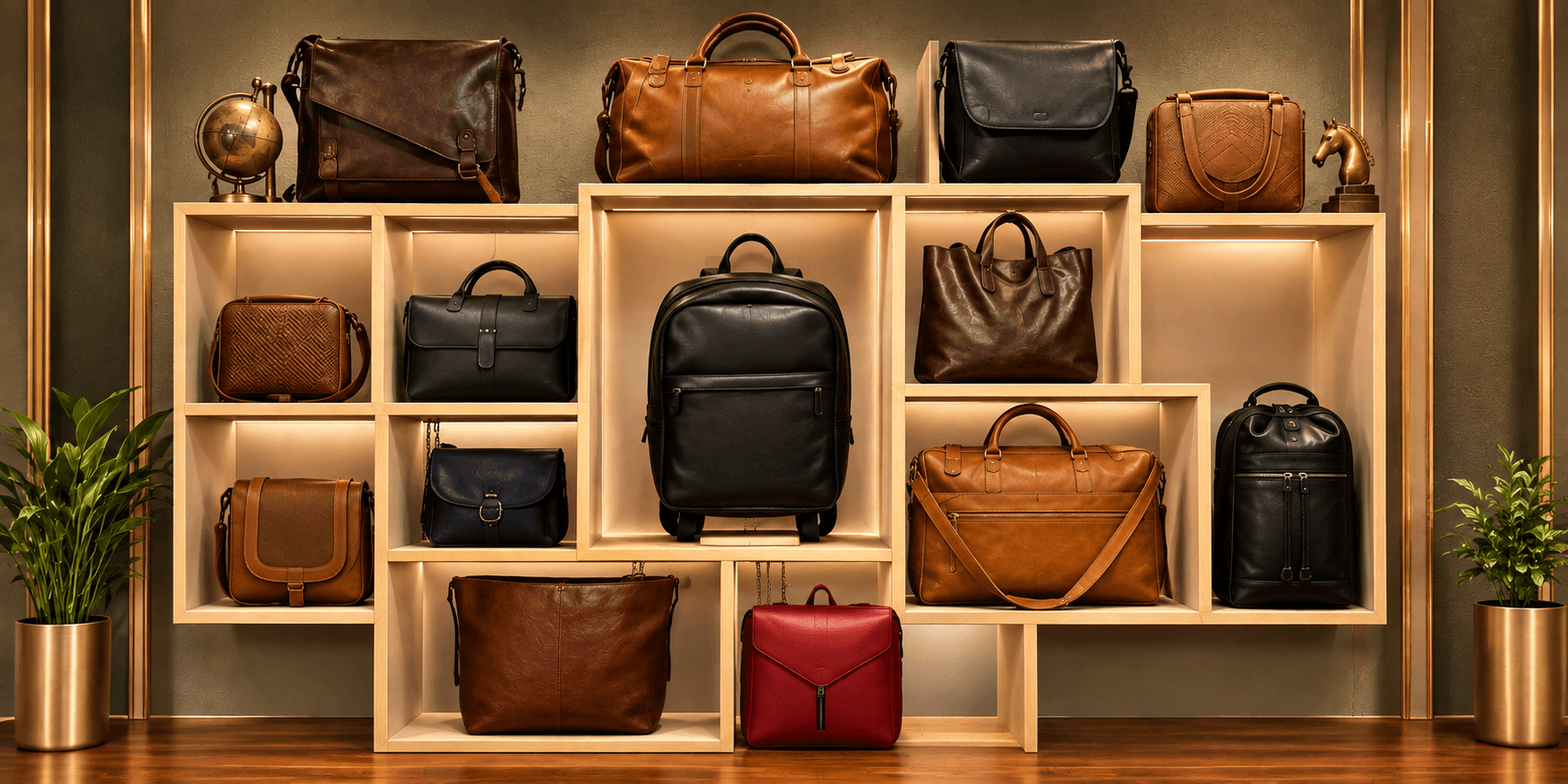 Leather bags and travel goods