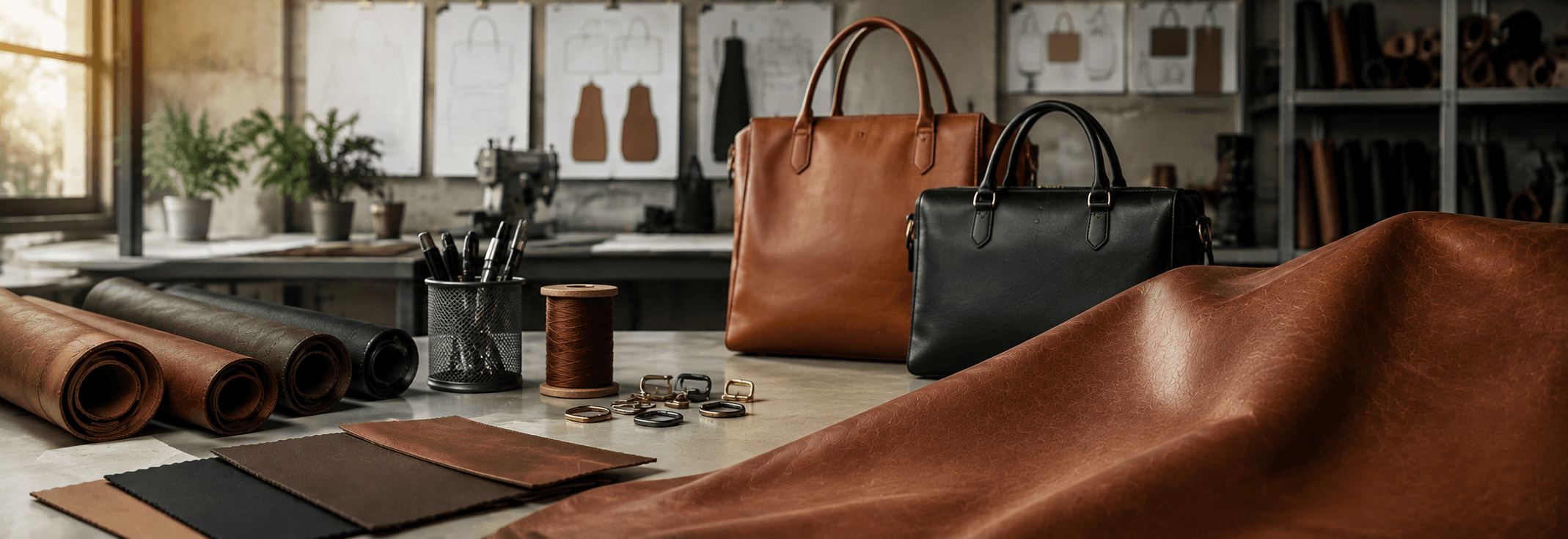 Finished leather goods ready for dispatch at Kings International